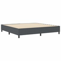 Boxspring bed Donkergrijs 200 x 200 cm Katoenen stof 2