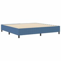 Boxspring bed Blauw 200 x 200 cm Katoenen stof 2