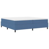 Boxspring bed Blauw 200 x 200 cm Katoenen stof 3