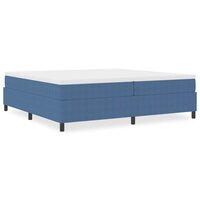 Boxspring bed Blauw 200 x 200 cm Katoenen stof 4