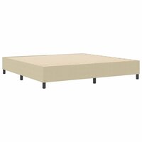 Boxspring bed Grijs groen 200 x 200 cm Katoenen stof 2