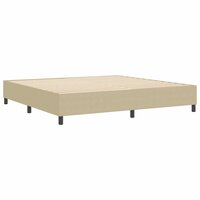 Boxspring bed Grijs groen 200 x 200 cm Katoenen stof 8