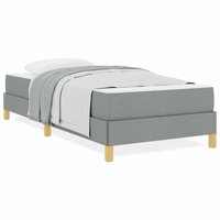 Boxspring bed Lichtgrijs en Bruin 80 x 200 cm 4