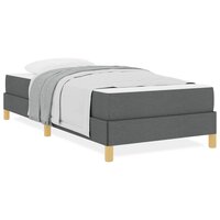 Boxspring bed Donkergrijs en Bruin 90 x 190 cm 4