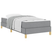 Boxspring bed Lichtgrijs en Bruin 90 x 200 cm 3