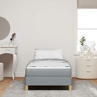 Boxspring bed Lichtgrijs en Bruin 90 x 200 cm 5