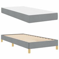 Boxspring bed Lichtgrijs en Bruin 90 x 200 cm 6