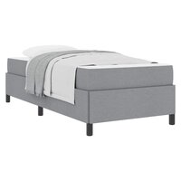 Boxspring bed Lichtgrijs en zwart 80 x 200 cm 3