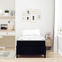 Boxspring bed Zwart en Zwart 90 x 200 cm 5