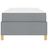 Boxspring bed Lichtgrijs en Wit en Lichtgrijs 90 x 200 cm Stof 7