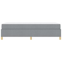 Boxspring bed Lichtgrijs en Wit en Lichtgrijs 90 x 200 cm Stof 8