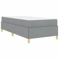 Boxspring bed Lichtgrijs en Wit en Lichtgrijs 90 x 200 cm Stof 9