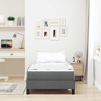Boxspring bed met matras Donkergrijs 90 x 190 cm Stof 5