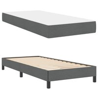Boxspring bed met matras Donkergrijs 90 x 190 cm Stof 6
