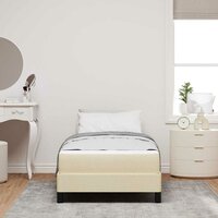 Boxspring bed met matras Cr&egrave;me 90 x 190 cm Stof 5