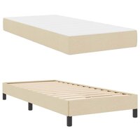 Boxspring bed met matras Cr&egrave;me 90 x 190 cm Stof 6