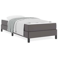 Bed met matras Grijs 80 x 200 cm Kunstleer 4