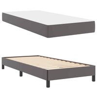 Bed met matras Grijs 80 x 200 cm Kunstleer 6