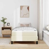 Bed met matras Cr&egrave;me 100 x 200 cm Kunstleer 5