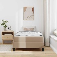 Bed met matras Cappuccino 100 x 200 cm Kunstleer 5