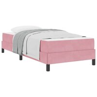 Boxspringbed met matras met matras Roze 80 x 200 cm Fluweel 3