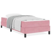 Boxspringbed met matras met matras Roze 80 x 200 cm Fluweel 4