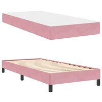 Boxspringbed met matras met matras Roze 80 x 200 cm Fluweel 6