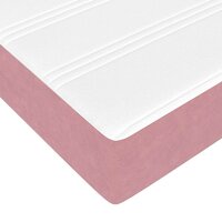 Boxspringbed met matras met matras Roze 80 x 200 cm Fluweel 9