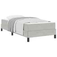 Boxspringbed met matras Lichtgrijs 90 x 190 cm Fluweel 3