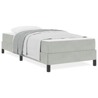 Boxspringbed met matras Lichtgrijs 90 x 190 cm Fluweel 4