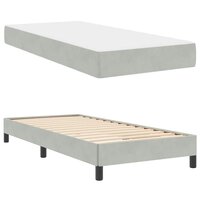 Boxspringbed met matras Lichtgrijs 90 x 190 cm Fluweel 6