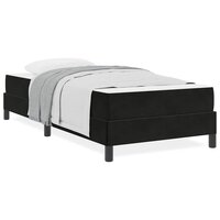 Boxspringbed met matras met matras Zwart 90 x 190 cm Fluweel 4