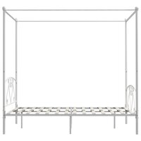 Hemelbedframe metaal wit 140x200 cm  4