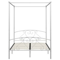 Hemelbedframe metaal wit 160x200 cm  3