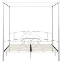 Hemelbedframe metaal wit 180x200 cm  3
