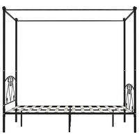 Hemelbedframe metaal zwart 140x200 cm  3