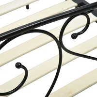 Hemelbedframe metaal zwart 160x200 cm  5