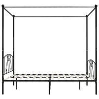 Hemelbedframe metaal zwart 180x200 cm  4