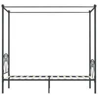 Hemelbedframe metaal grijs 90x200 cm  4