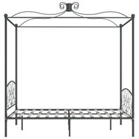 Hemelbedframe metaal grijs 120x200 cm 4