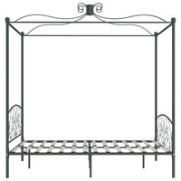 Hemelbedframe metaal grijs 160x200 cm 4
