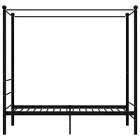 Hemelbedframe metaal zwart 90x200 cm 3