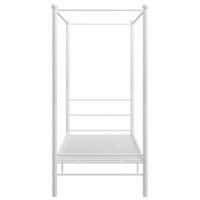 Hemelbedframe metaal wit 90x200 cm 4