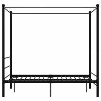Hemelbedframe metaal zwart 120x200 cm  3