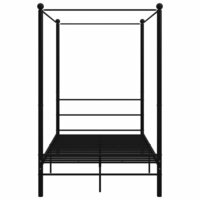 Hemelbedframe metaal zwart 120x200 cm  4