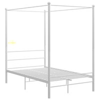 Hemelbedframe metaal wit 120x200 cm  2
