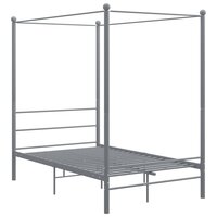 Hemelbedframe metaal grijs 120x200 cm  2