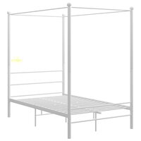Hemelbedframe metaal wit 140x200 cm  2