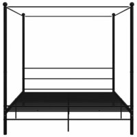 Hemelbedframe metaal zwart 180x200 cm  4
