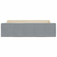 Opberglades bed 2 st bewerkt hout bewerkt hout stof lichtgrijs 4